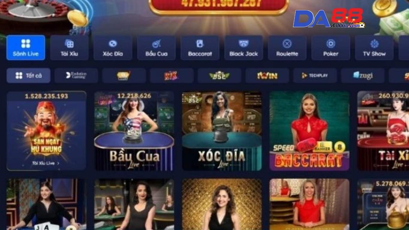 Các trò chơi casino DA88 phổ biến Các trò chơi casino DA88 phổ biến