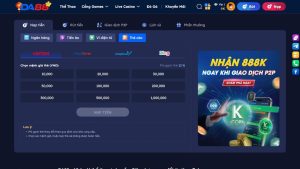 Điều khoản để nạp tiền và rút tiền tại DA88