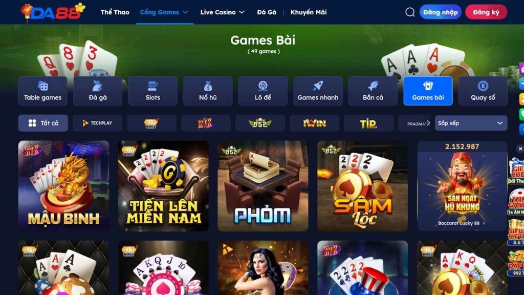 Những lý do nên tham gia game bài DA88